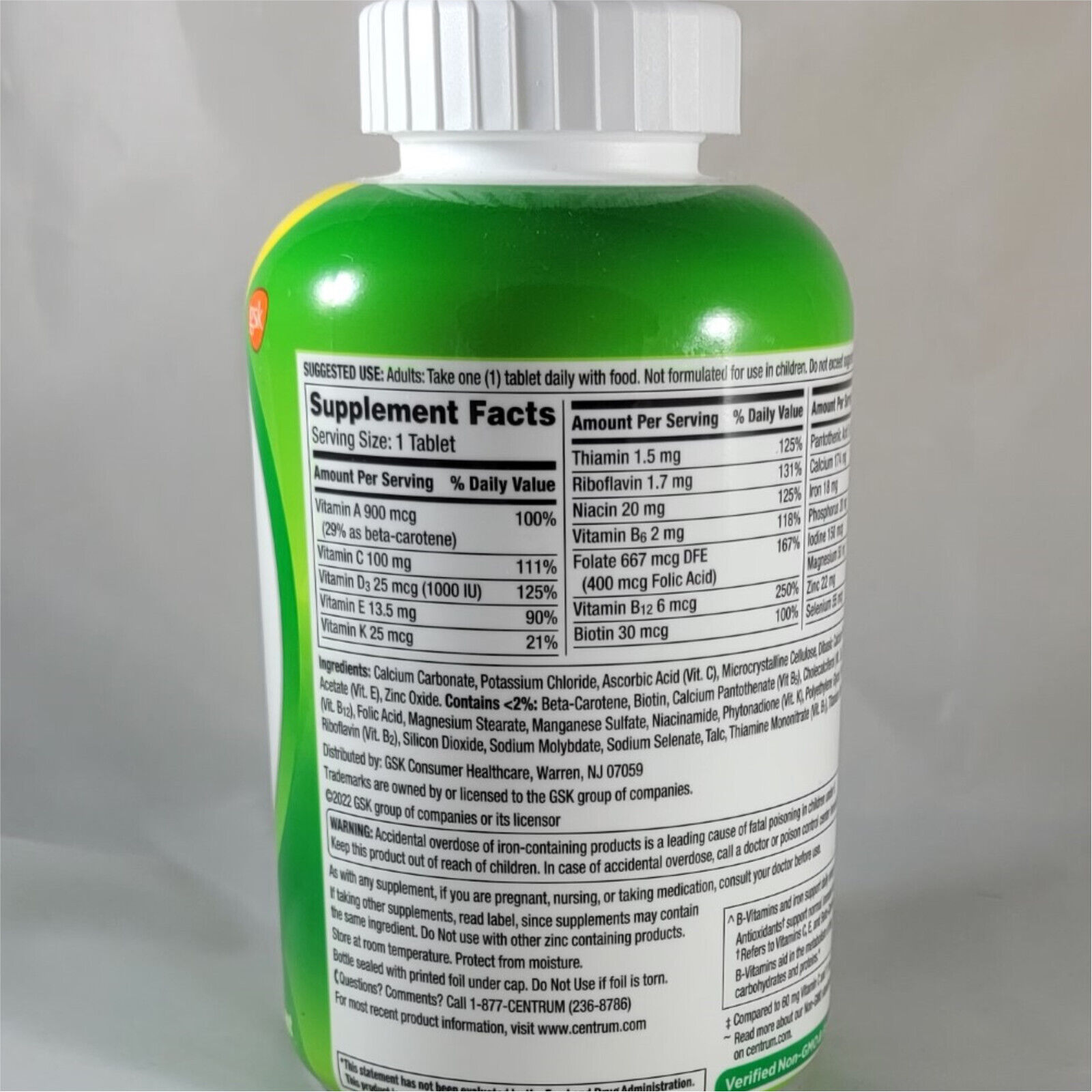 Vitamin Centrum cho người dưới 50 tuổi Centrum Adults Under 50 425 viên