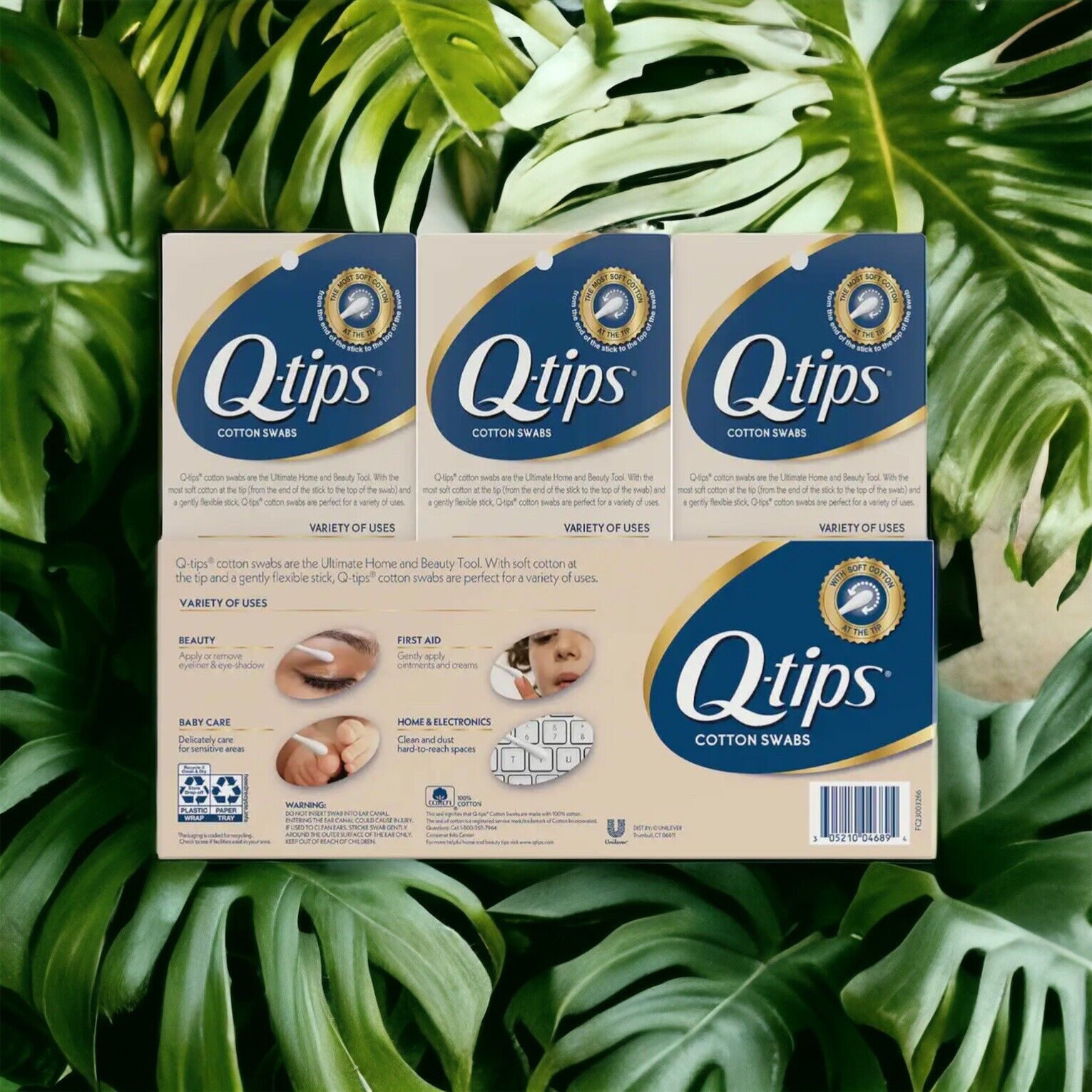 SET TĂM BÔNG Q-TIPS COTTON SWABS  1750 TĂM  ( 2 HỘP 625 TĂM + 1 HỘP 500 TĂM)