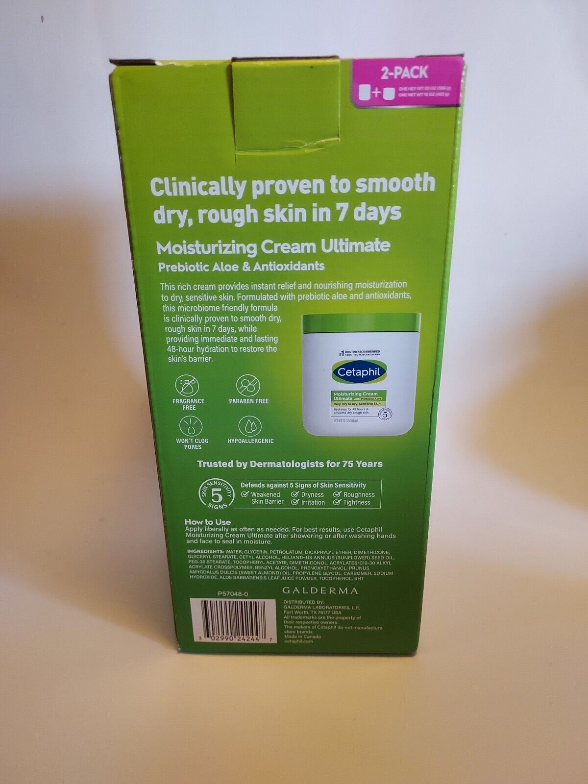 Kem dưỡng ẩm dành cho da khô & nhạy cảm Cetaphil Moisturizing Cream for Very Dry To Dry, Sensitive Skin Set 2 Hộp ( 453G + 566G )