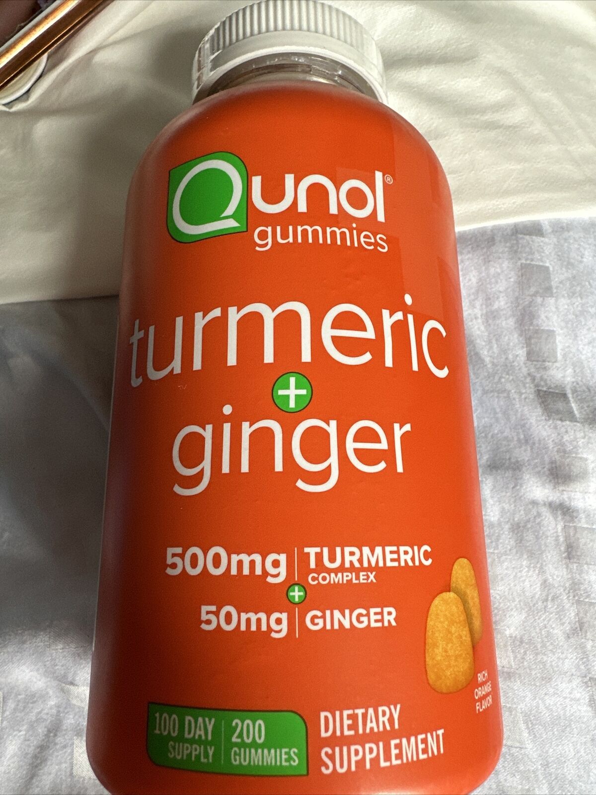 KẸO DẺO TINH CHẤT NGHỆ & GỪNG QUNOL TURMERIC 500MG GINGER 50MG HỘP 200 KẸO