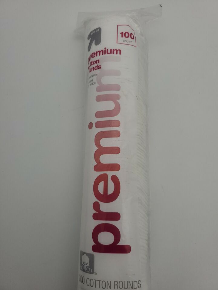 BÔNG TẨY TRANG CAO CẤP 100% COTTON CỦA MỸ UP&UP PREMIUM COTTON ROUNDS, BỊCH 100 MẾNG TRÒN