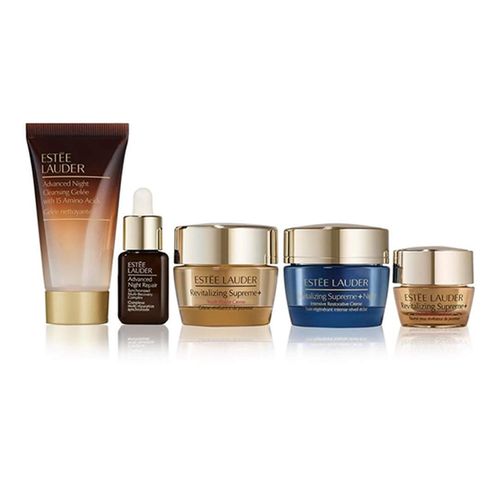 BỘ SẢN PHẨM CHĂM SÓC DA 5 MÓN GIÚP PHỤC HỒI VÀ DƯỠNG ẨM LÀM CHO LÀN DA TỎA SÁNG 24/7, ESTÈE LAUDER GLOW NON-STOP REPAIR + HYDRATE 24/7