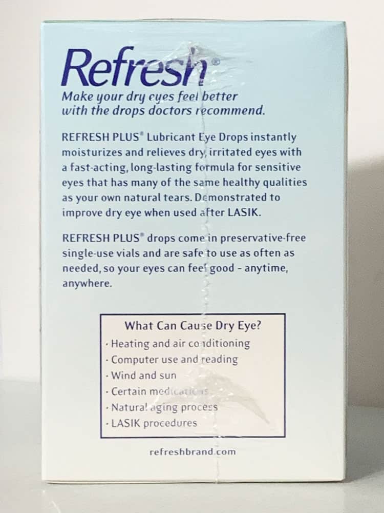 NƯỚC MẮT NHÂN TẠO LÀM DỊU NGAY TÌNH TRẠNG KHÔ MẮT, MỎI MẮT, CỘM MẮT REFRESH PLUS LUBRICANT EYE DROPS ( HỘP 100 ỐNG NHỎ x 0.4ML ) PHÙ HỢP CHO NGƯỜI SỬ DỤNG KÍNH ÁP TRÒNG THƯỜNG XUYÊN