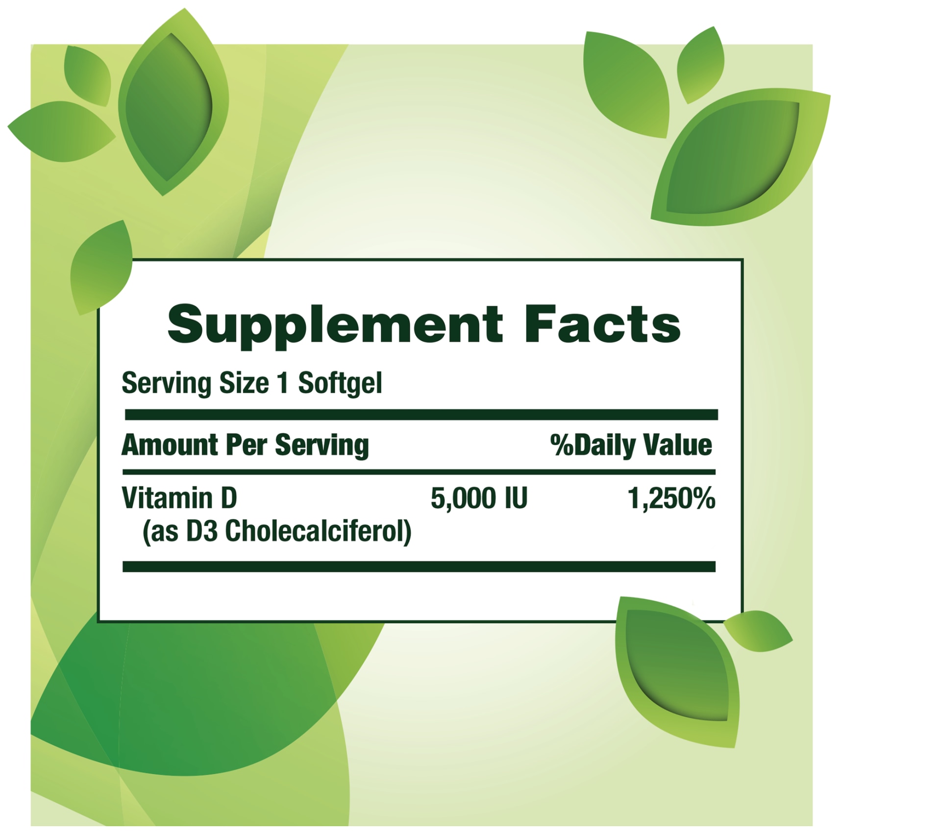 VIÊN UỐNG BỔ SUNG VITAMIN D3, NATURE’S BOUNTY D3 125 MCG (5000IU) HỘP 400 VIÊN NANG MỀM