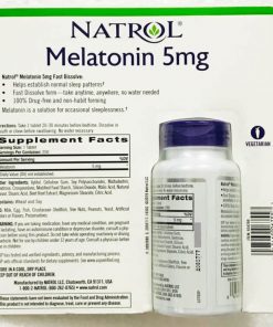 VIÊN NGẬM GIÚP NGỦ NGON VỊ DÂU NATROL MELATONIN SLEEP 5MG ( HỘP 250 VIÊN )