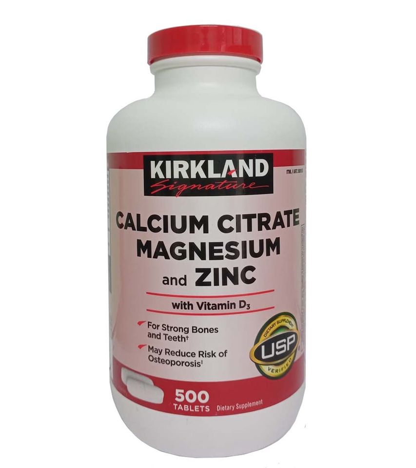 Viên Uống Hỗ Trợ Xương Khớp KIRKLAND SIGNATURE CALCIUM CITRATE MAGNESIUM and ZINC with VITAMIN D3