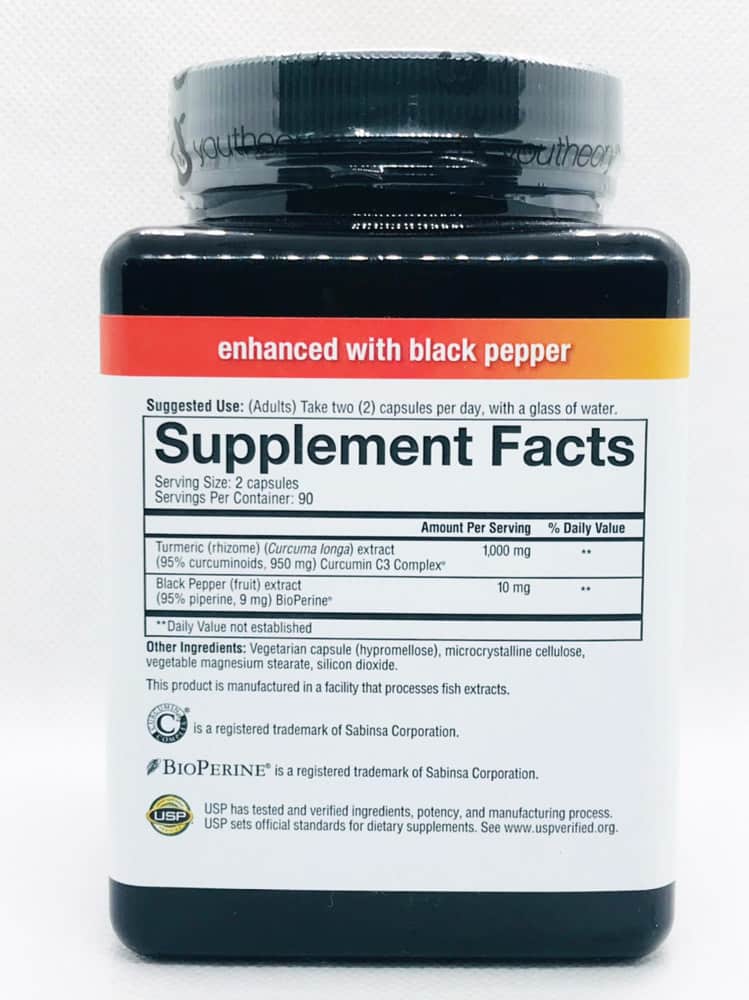 Viên Uống Tinh Chất Nghệ turmeric của Youtheory 1000mg 180 viên