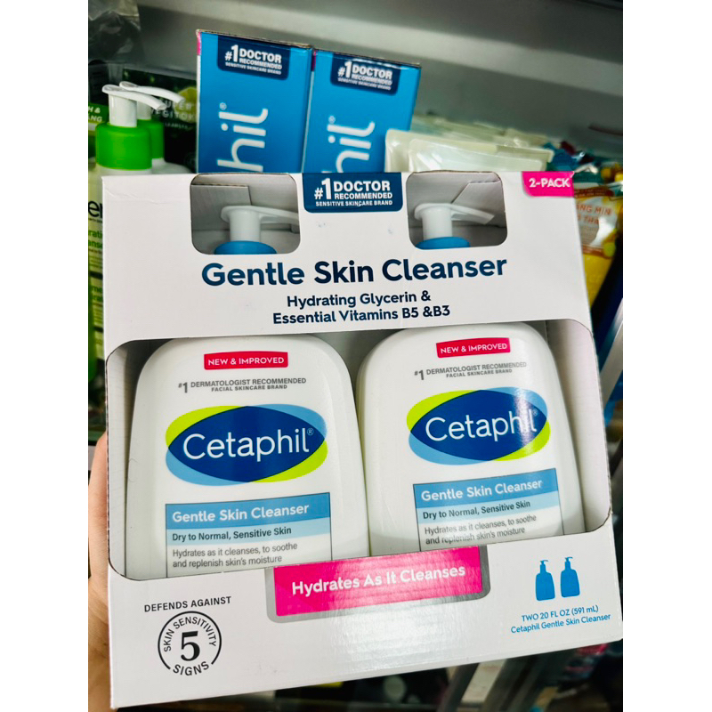 Set 2 Chai Sữa Rửa Mặt CETAPHIL GENTLE SKIN CLEANSER ( 2 Chai 591ml ) Phù Hợp Mọi Loại Da
