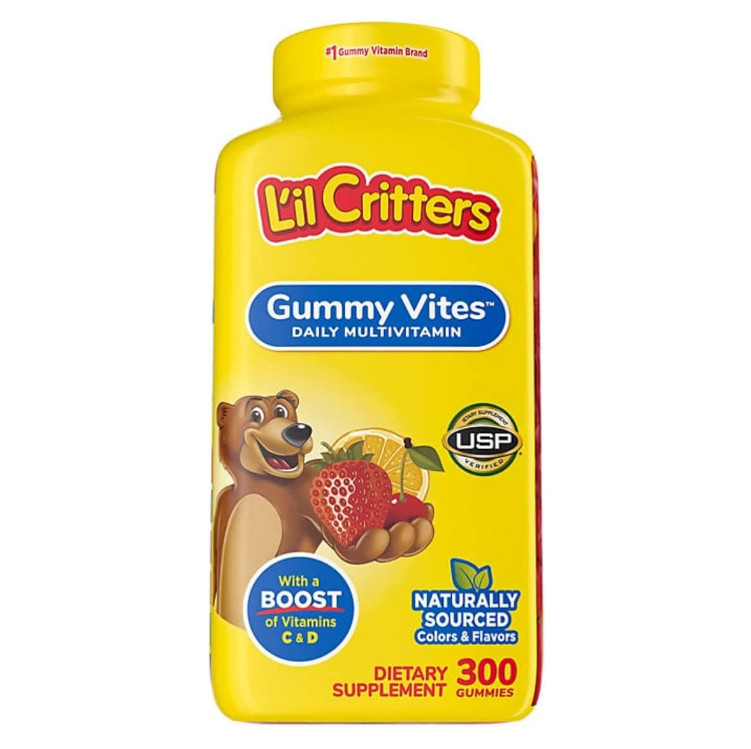 Kẹo Dẻo Gấu bổ sung vitain tổng hợp cho trẻ em L'il Critters Gummy Vites 300 viên