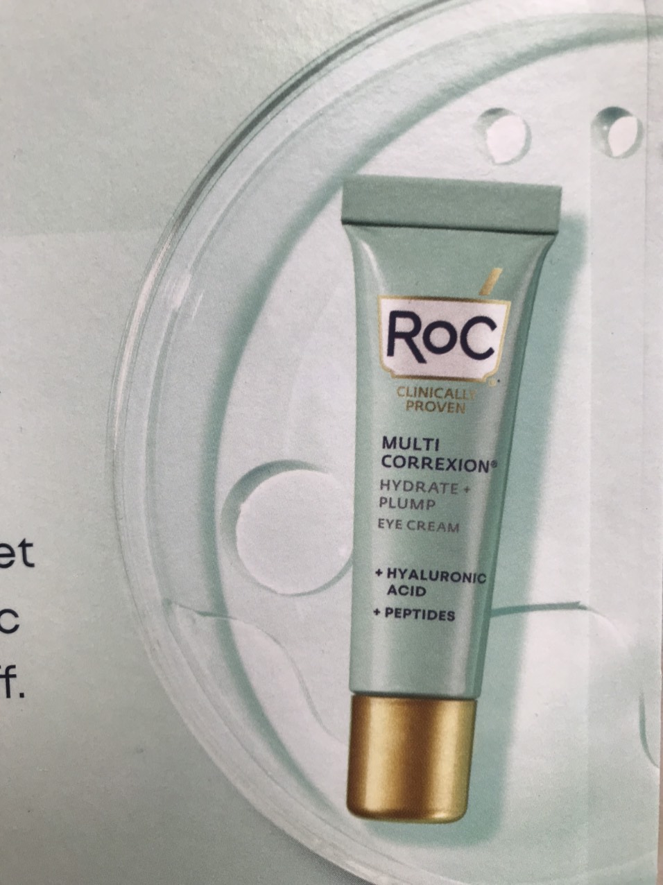 KEM DƯỠNG DA MẮT ROC HYDRATE+PLUMP EYE CREAM YOUNGER-LOOKING EYES IN 1 WEEK ( TUÝP x 17.7ML ) )