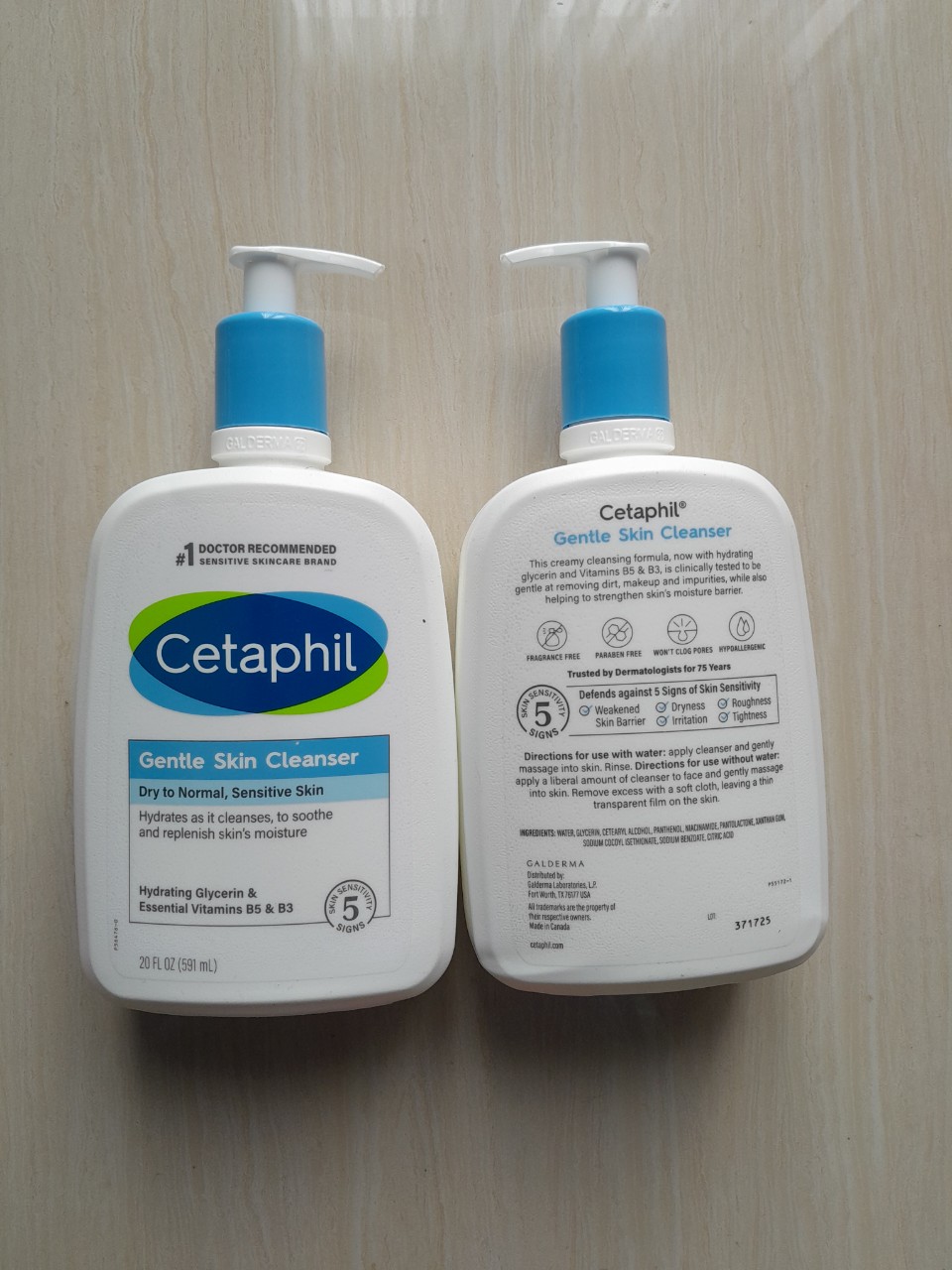 Set 2 Chai Sữa Rửa Mặt CETAPHIL GENTLE SKIN CLEANSER ( 2 Chai 591ml ) Phù Hợp Mọi Loại Da