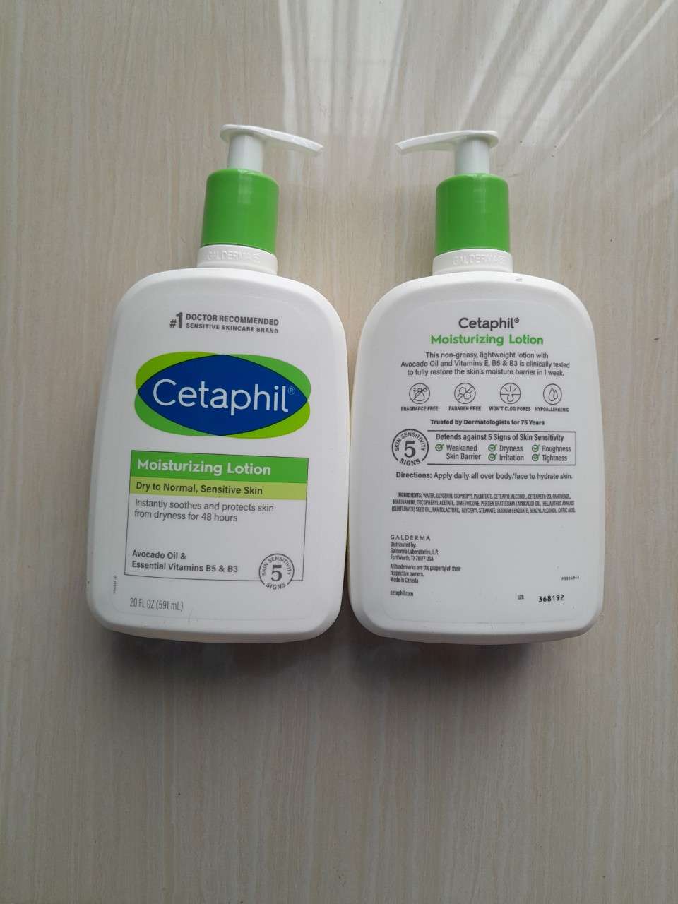 Set Sữa Dưỡng Ẩm Dưỡng Thể CETAPHIL MOISTURIZING LOTION Hộp 2 Chai 591ml