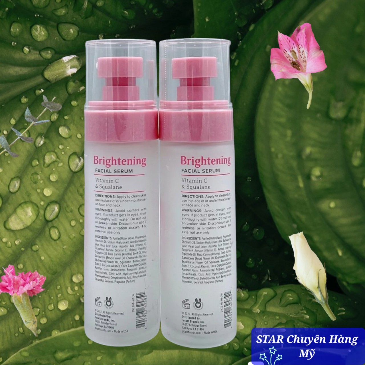 SERUM DƯỠNG ẨM CHỐNG OXY HÓA VÀ LÀM SÁNG DA NATURE LOVE BRIGHTENING FACIAL SERUM VITAMIN C & SQUALANE ( CHAI 59ML )