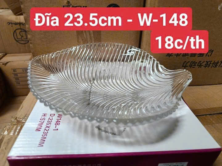 đĩa chiếc lá thuỷ tinh