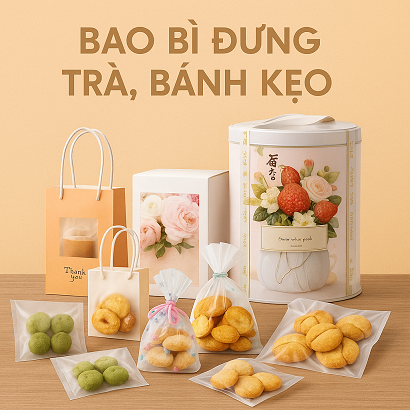 Bao bì đựng trà và bánh kẹo