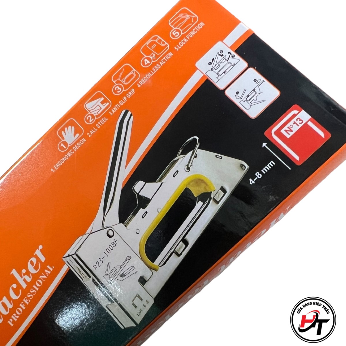 Súng bắn ghim gỗ cầm tay máy bấm ghim 13/6 13/8 Trắng SBG-T-R Kim khí ...