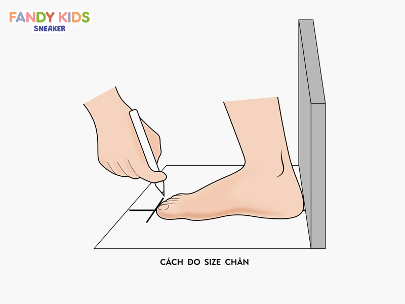 Cách đo size giày cho bé đơn giản
