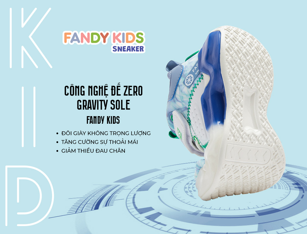 Công nghệ đế Zero-Gravity Sole Fandy Kids