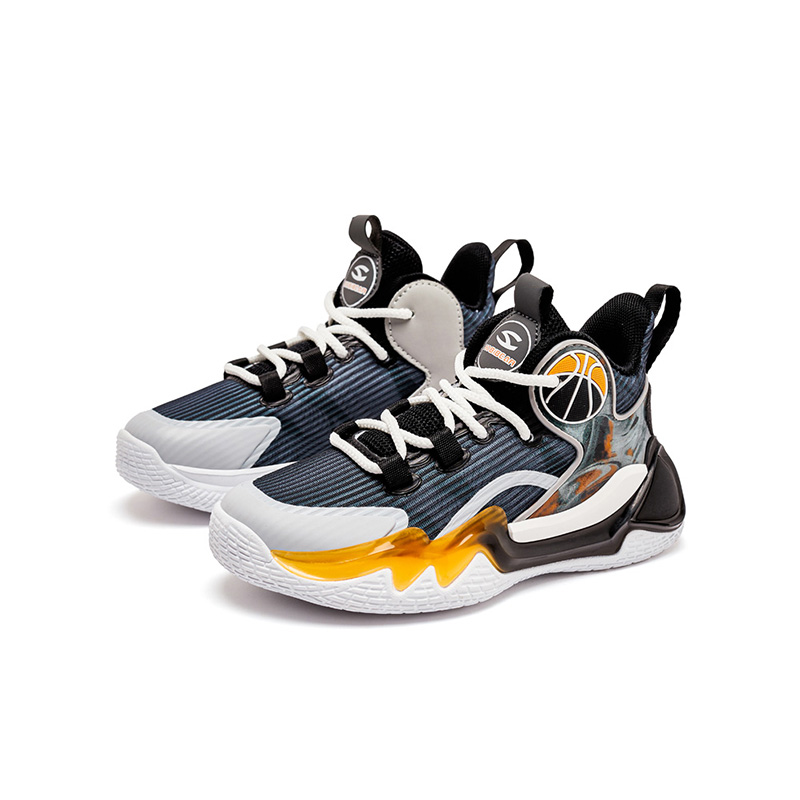 Giày bóng rổ trẻ em Fandy Kids Basketball Zero Sole Xám