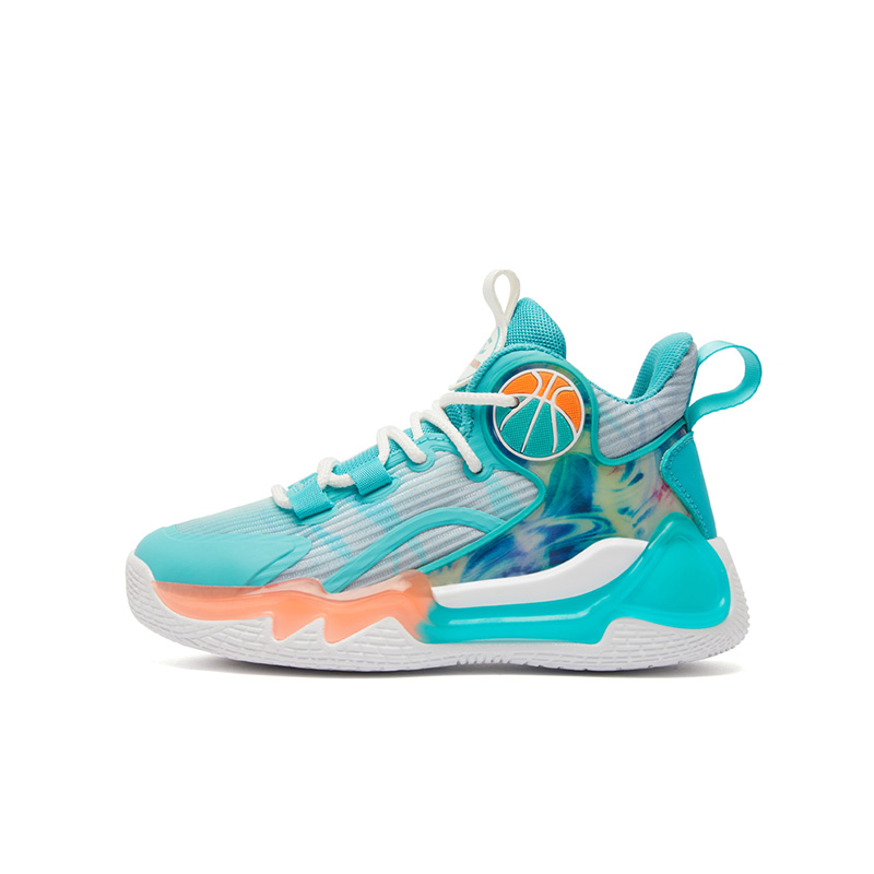 Giày bóng rổ trẻ em Fandy Kids Basketball Zero Sole Xanh Ngọc