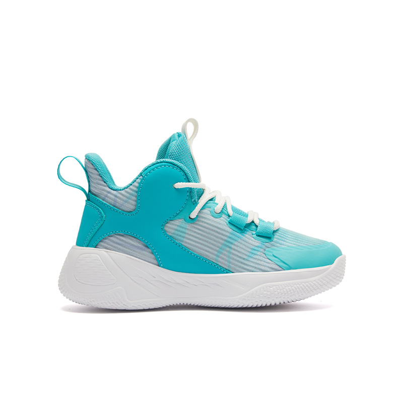 Giày bóng rổ trẻ em Fandy Kids Basketball Zero Sole Xanh Ngọc