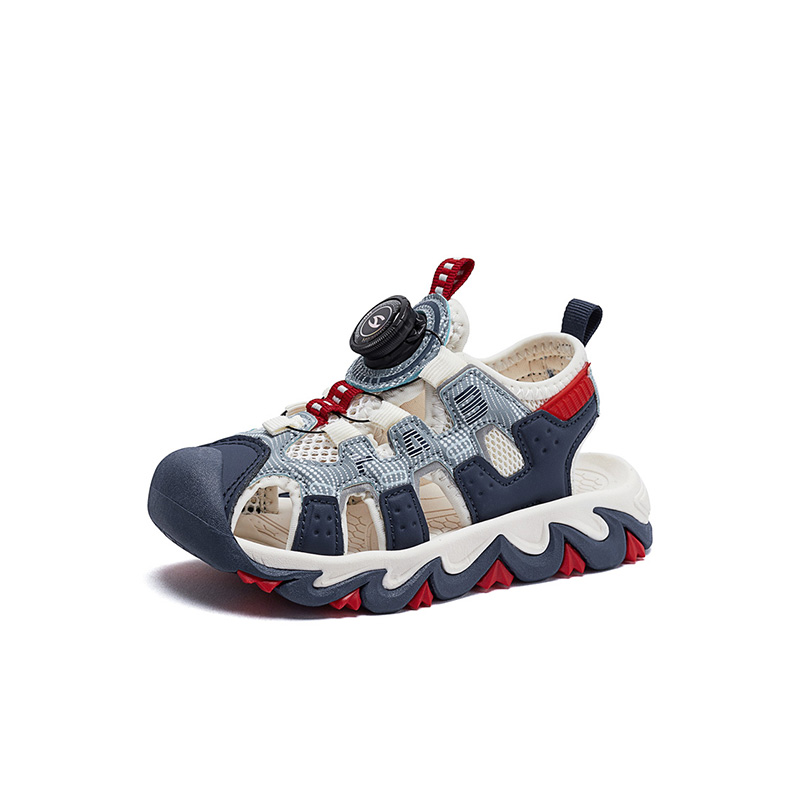 Giày Sandal trẻ em Fandy Kids Khóa vặn Eva Xám Navy AU7880