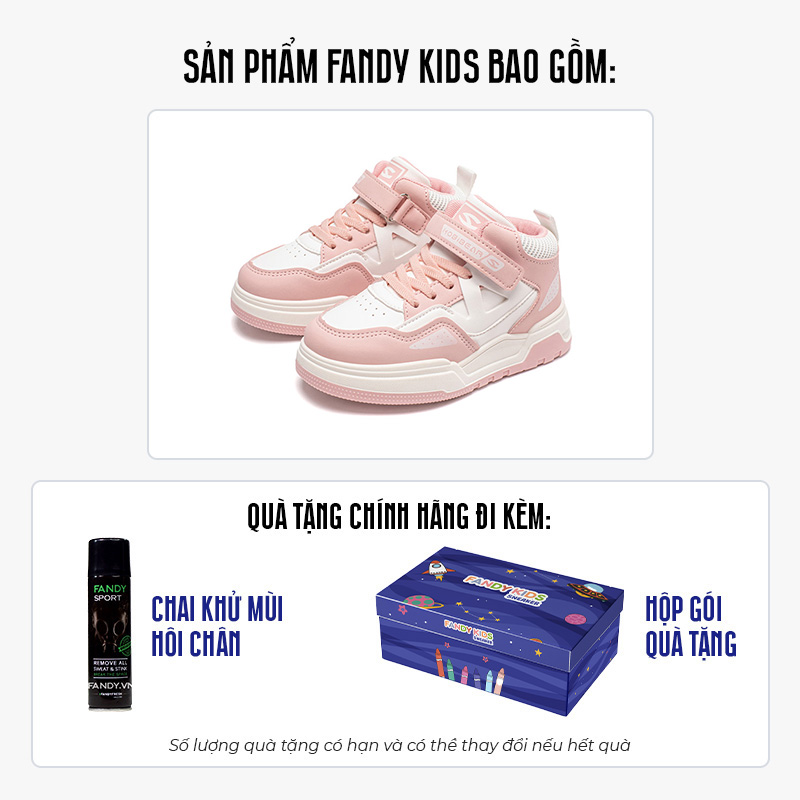 Giày thể thao Fandy Kids Air cổ cao Hồng GS8087G