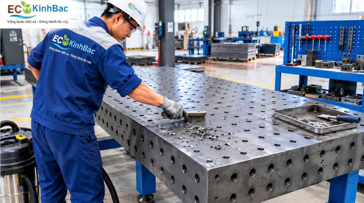 Cách vệ sinh và bảo dưỡng bàn gá hàn đúng kỹ thuật, tăng độ bền và độ chính xác