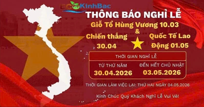 📢LỊCH NGHỈ LỄ GIỖ TỔ HÙNG VƯƠNG,CHIẾN THẮNG 30/4 & QUỐC TẾ LAO ĐỘNG 01/5 📢