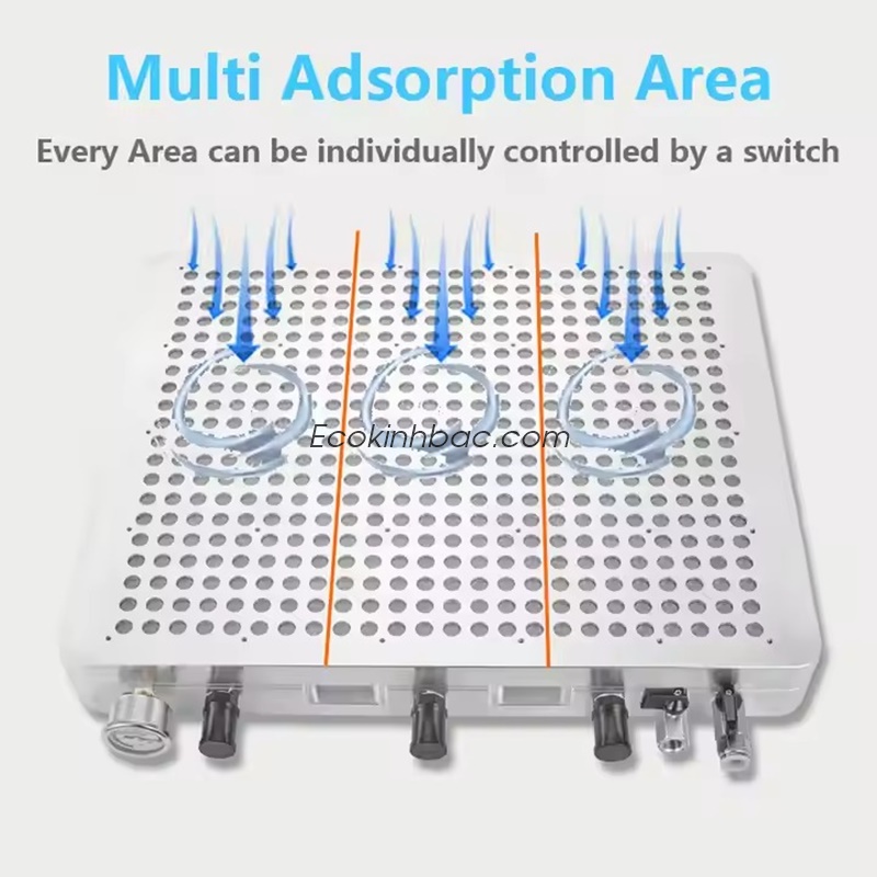 So sánh bàn hút chân không đa điểm với kẹp cơ: Lỗi mất trục X – bàn hút giải quyết thế nào?