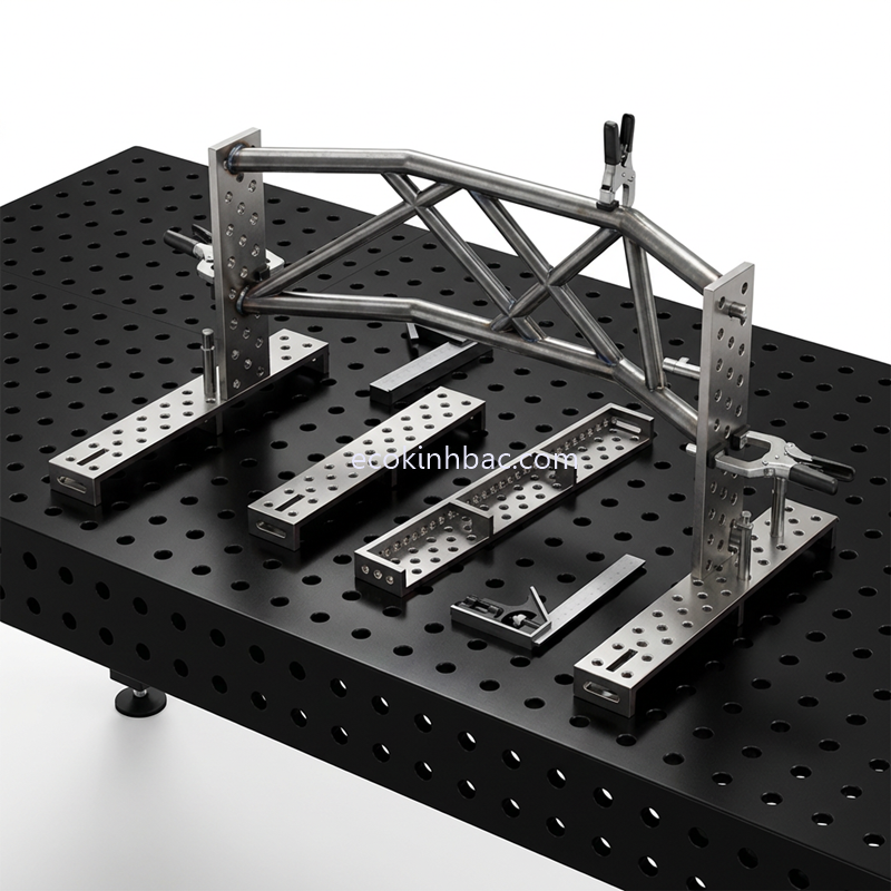 Bàn Gá Hàn D16 Trong Chế Tạo Jig Hàn Và Đồ Gá Cơ Khí