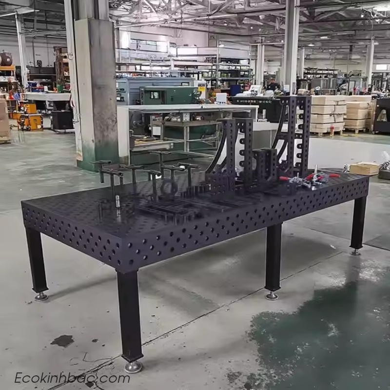 Bàn gá hàn thép kích thước 1200x1200 lỗ D28