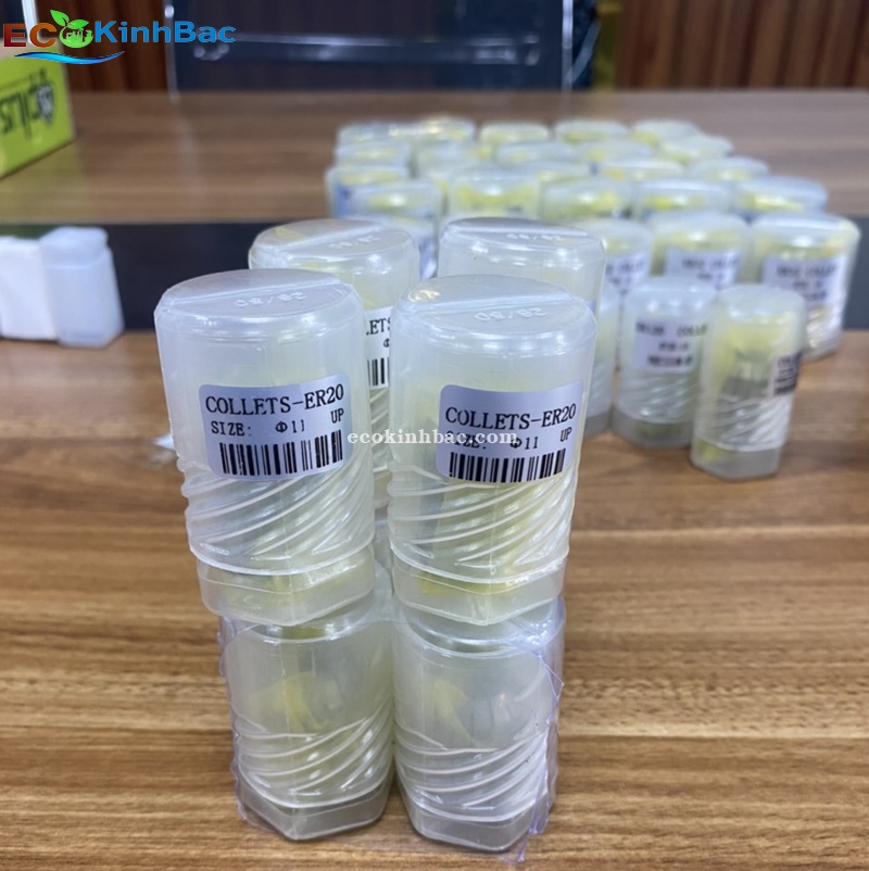 Collet ER20 phi 11 kẹp dao. Loại collet phổ biến trong các máy CNC