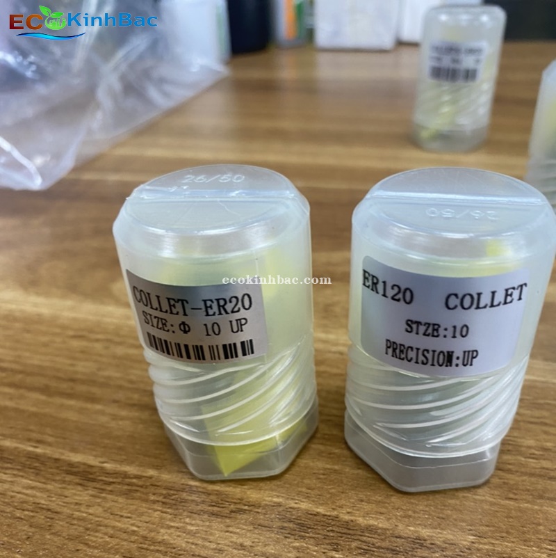 Collet ER20 phi 10 kẹp dao. Loại collet phổ biến trong các máy CNC
