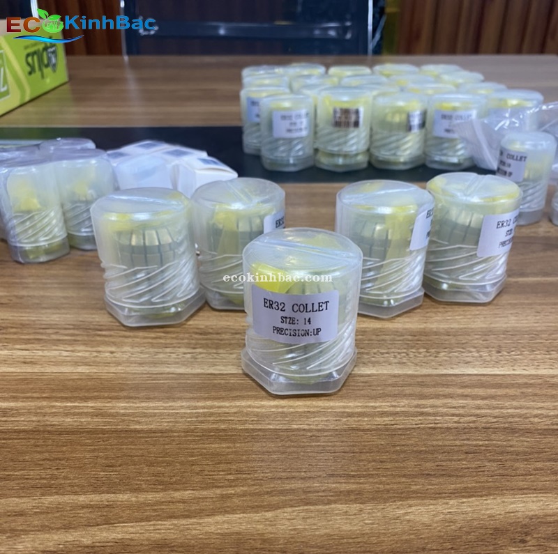 Collet ER32 phi 14 kẹp dao. Loại collet phổ biến trong các máy CNC