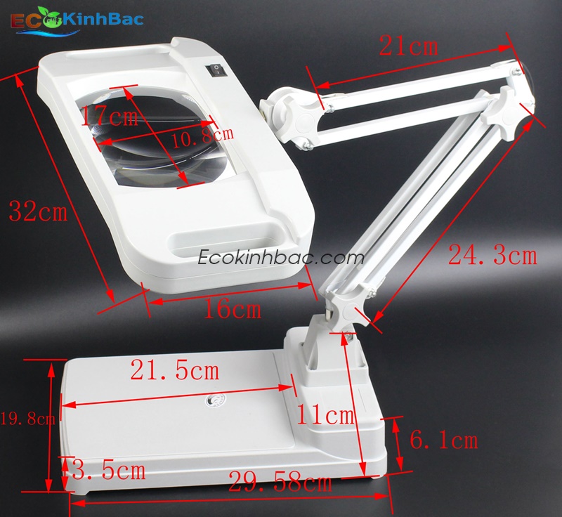Kính lúp để bản chữ nhật LT-86I ( Thấu kính phổ thông và thấu kính quang học).