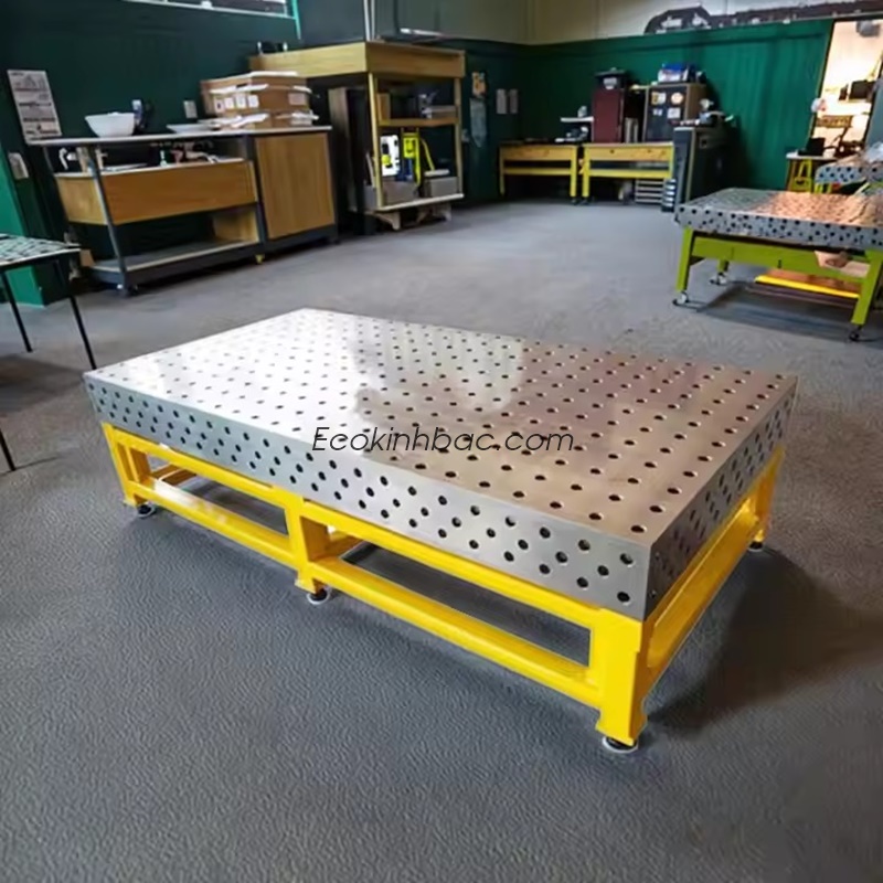 Bàn gá hàn bằng gang, kích thước 1000x1000, lỗ D28