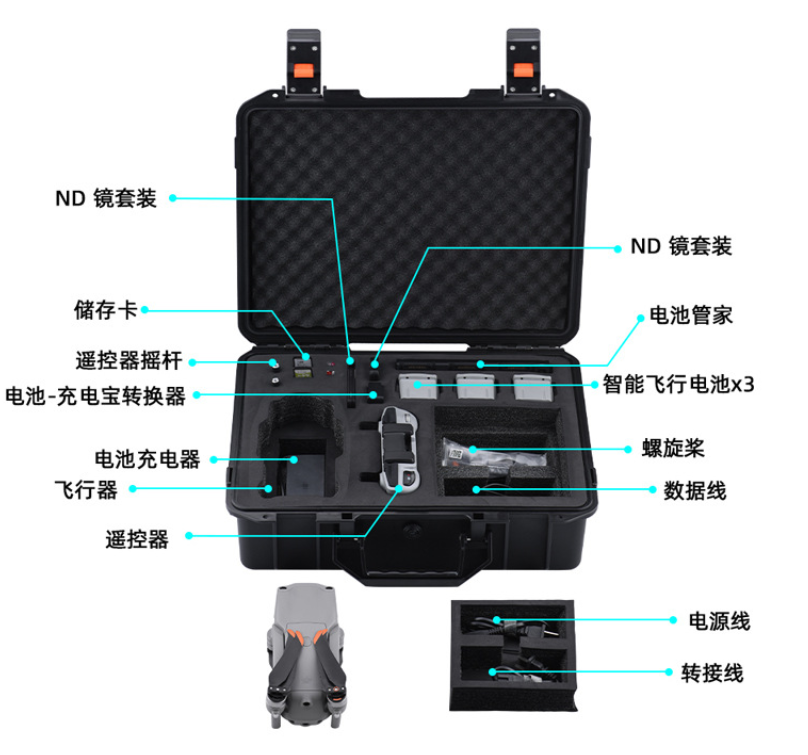Vali Hộp đựng phụ kiện DJI Air 2/2S chống sốc cực kì gọn gàng