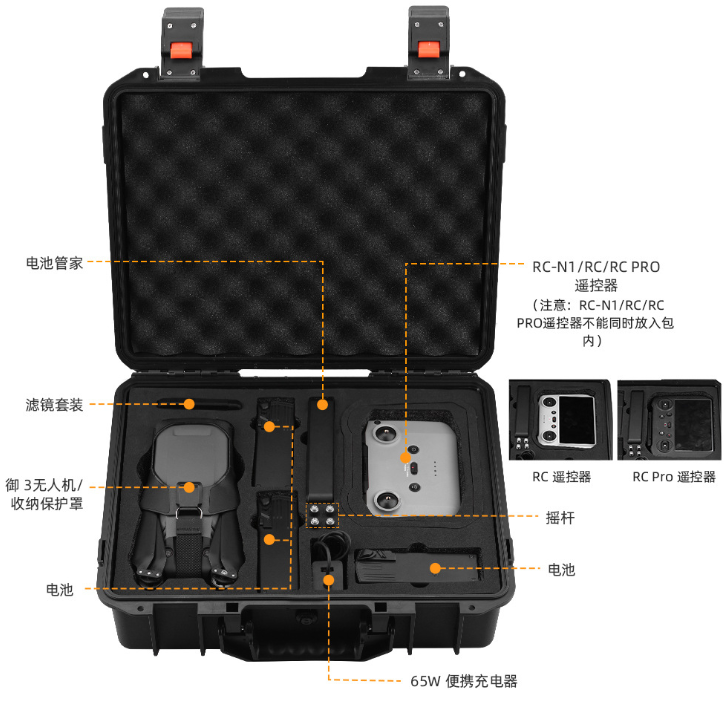 Vali Hộp đựng phụ kiện DJI MINI PRO chống sốc cực kì gọn gàng Flycam ,Tay RC