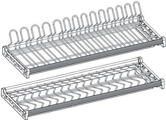 GIÁ BÁT ĐĨA CỐ ĐỊNH 2 TẦNG KHUNG NHÔM NAN OVAL (QUẢ TRÁM)