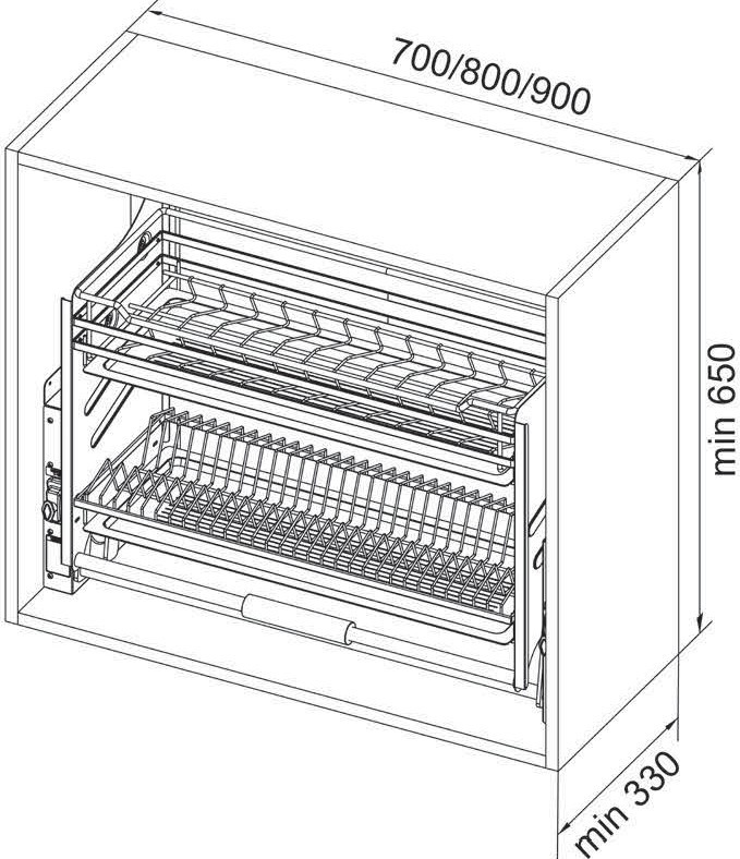 GIÁ BÁT ĐĨA NÂNG HẠ 2 TẦNG NAN OVAL (QUẢ TRÁM)