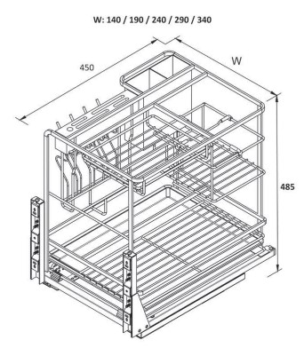 GIÁ DAO THỚT ĐA NĂNG NAN DẸT