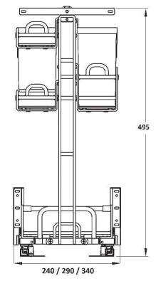 GIÁ ĐỂ DAO THỚT ĐA NĂNG NAN OVAL ( QUẢ TRÁM)