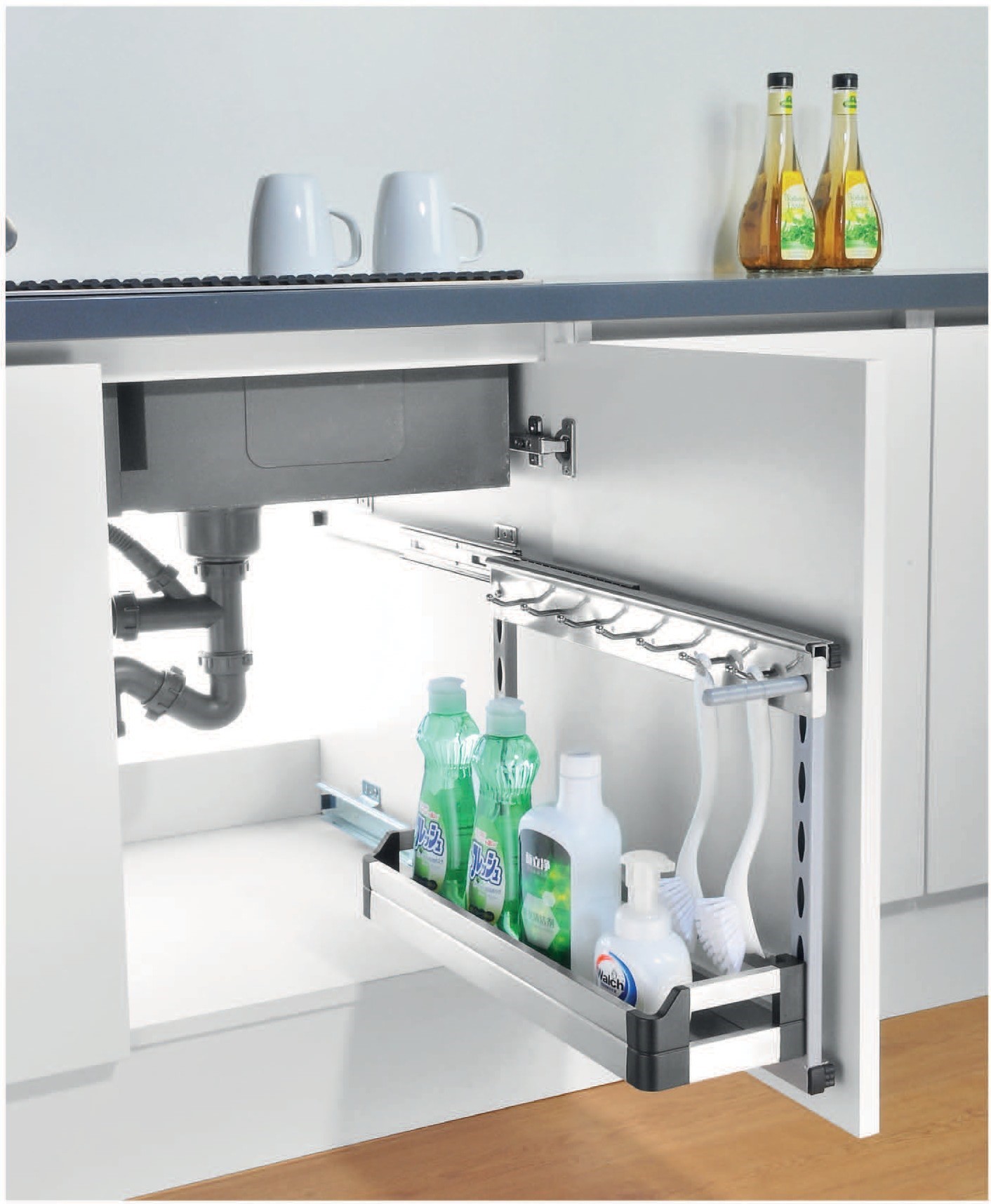 GIÁ ĐƠN ĐỂ CHAI LỌ CHẤT TẨY RỬA