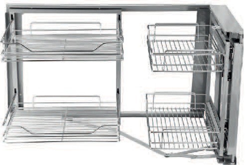 KỆ GÓC LIÊN HOÀN INOX NAN TRÒN