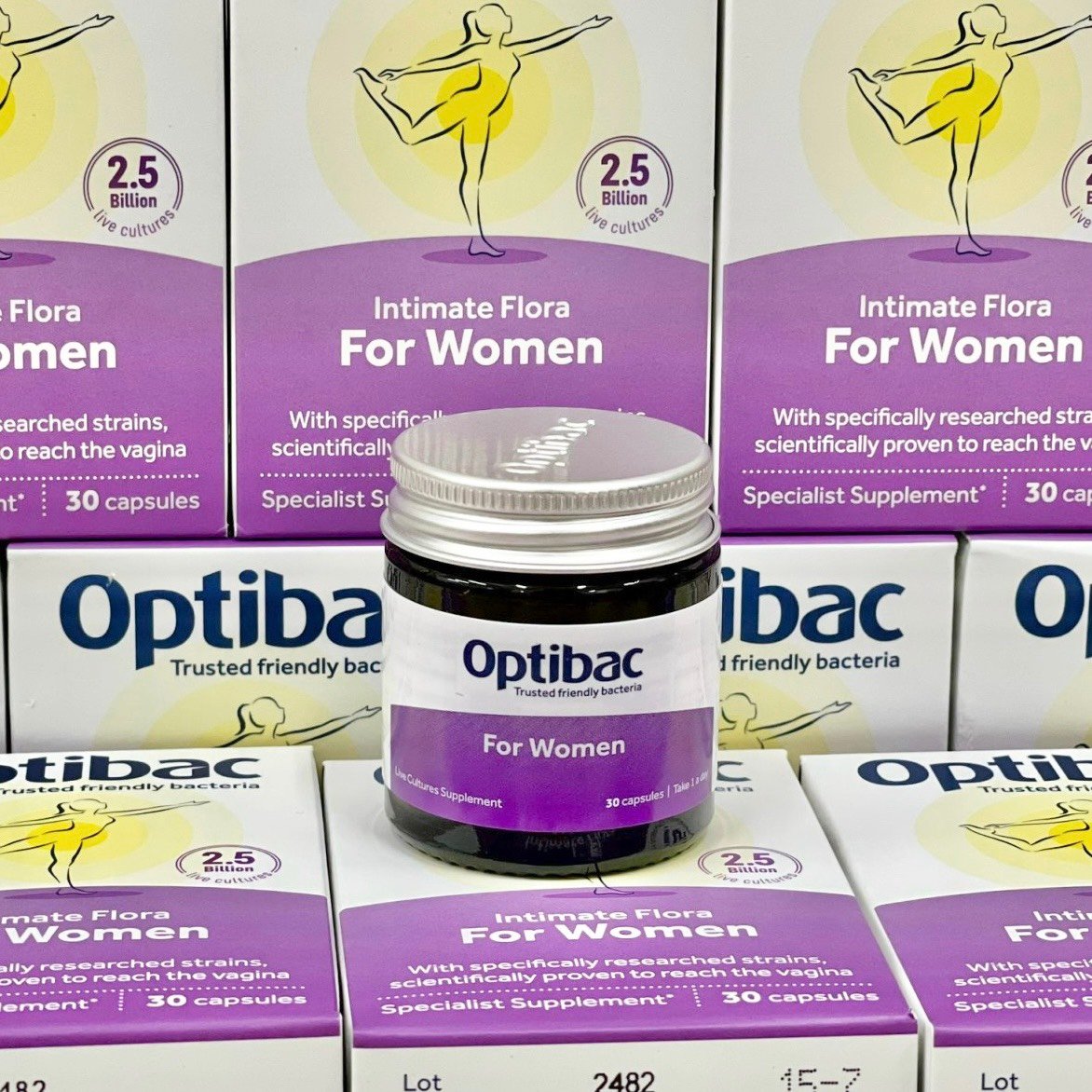MEN PHỤ KHOA OPTIBAC TÍM HỘP 30 VIÊN
