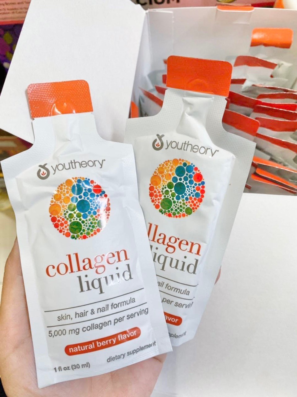 YOUTHEORY COLLAGEN LIQUID BERRY FLAVOR MỸ DA ĐẸP TƯƠI TRẺ