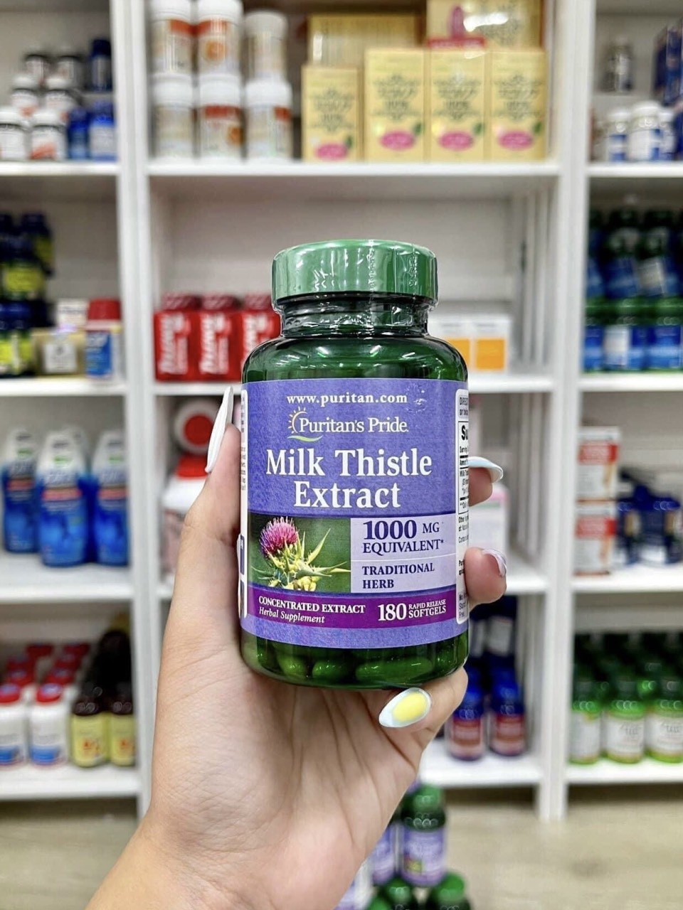 VIÊN UỐNG BỔ GAN, GIẢI ĐỘC GAN PURITAN'S PRIDE MILK THISTLE EXTRACT 1000MG - 180 VIÊN