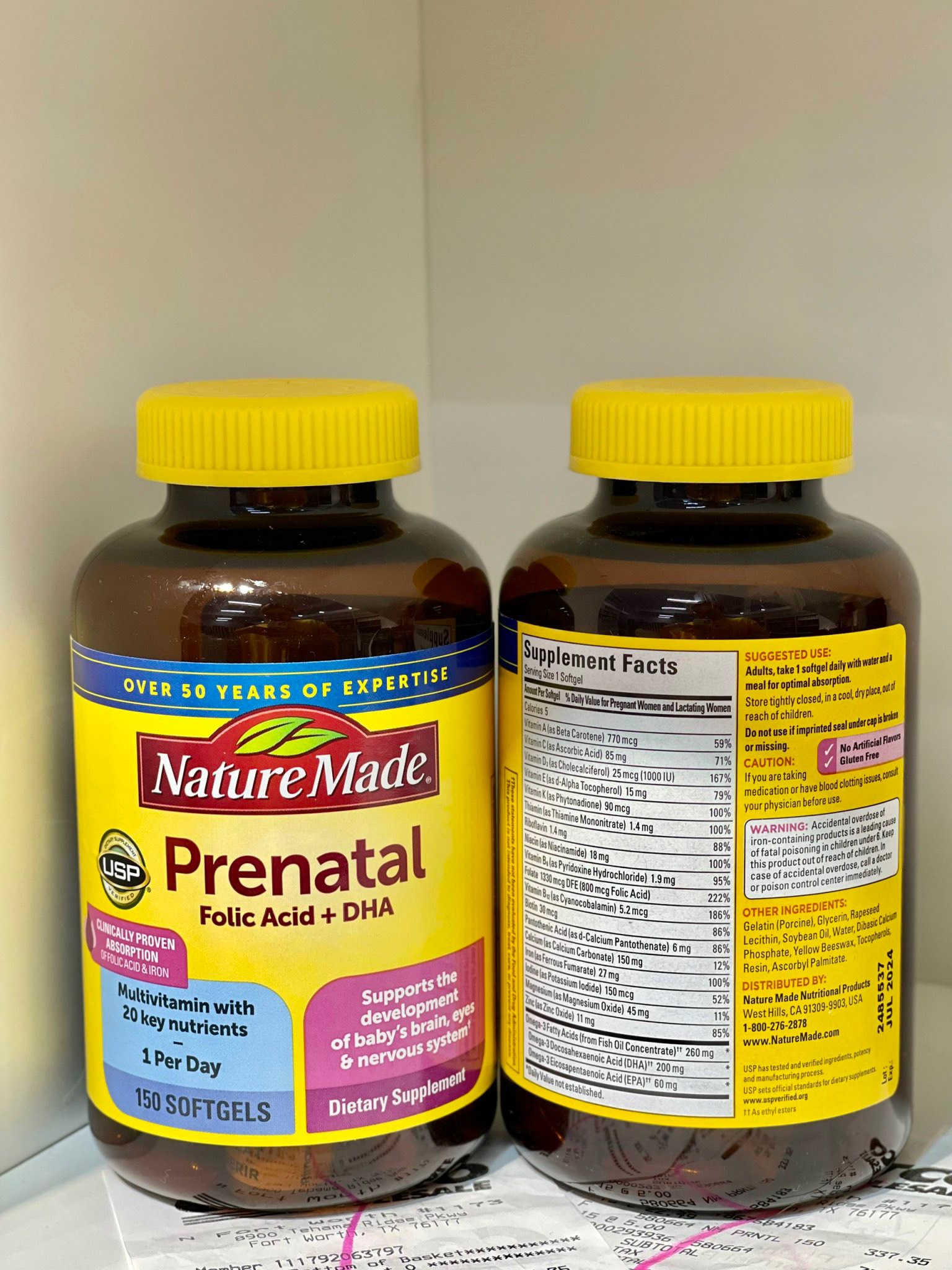 BỔ BẦU PRENATAL MULTI + DHA 150V CỦA MỸ