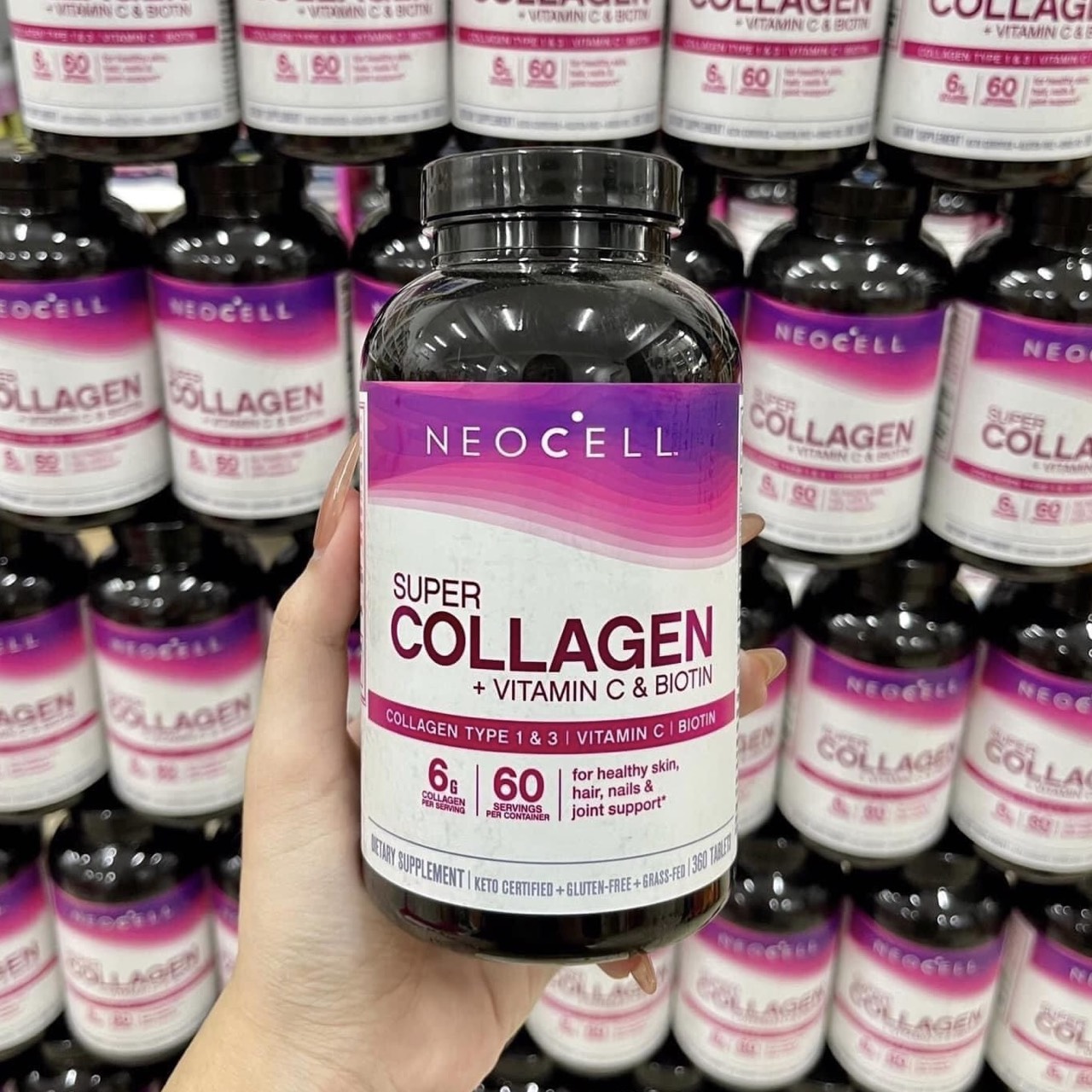 VIÊN UỐNG COLLAGEN NEOCELL SUPER COLLAGEN +VITAMIN & BIOTIN 6000MG